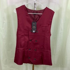 NWT Cloud style Burgundy Suit Vest Size Medium